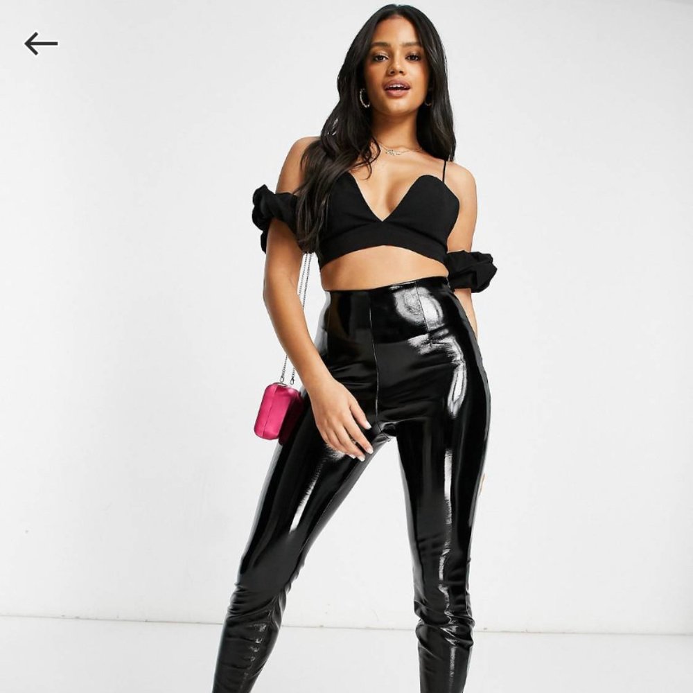 Bralet top with ruched sleeves